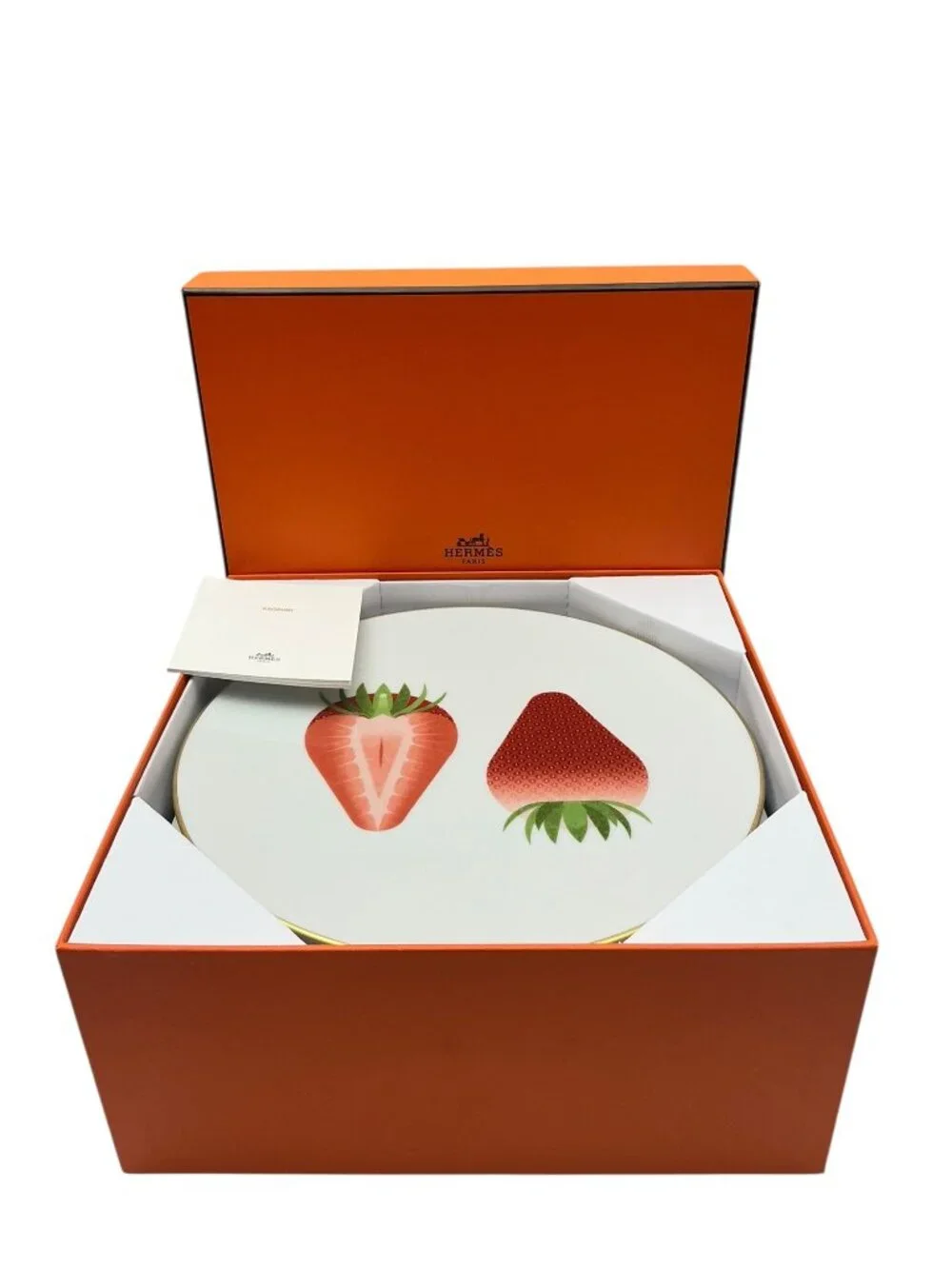 HERMES KAORUMI PORCELAIN FRUIT PLATES SET OF 6 BNIB